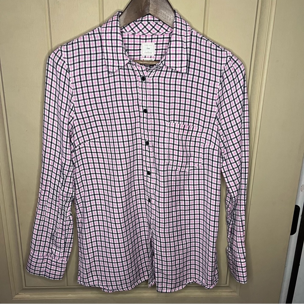 Gap Plaid Button Down Long Sleeve